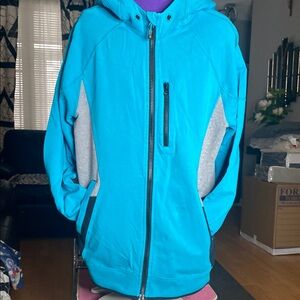 Lululemon Athletica Blue and Gray Zip Up Sweater